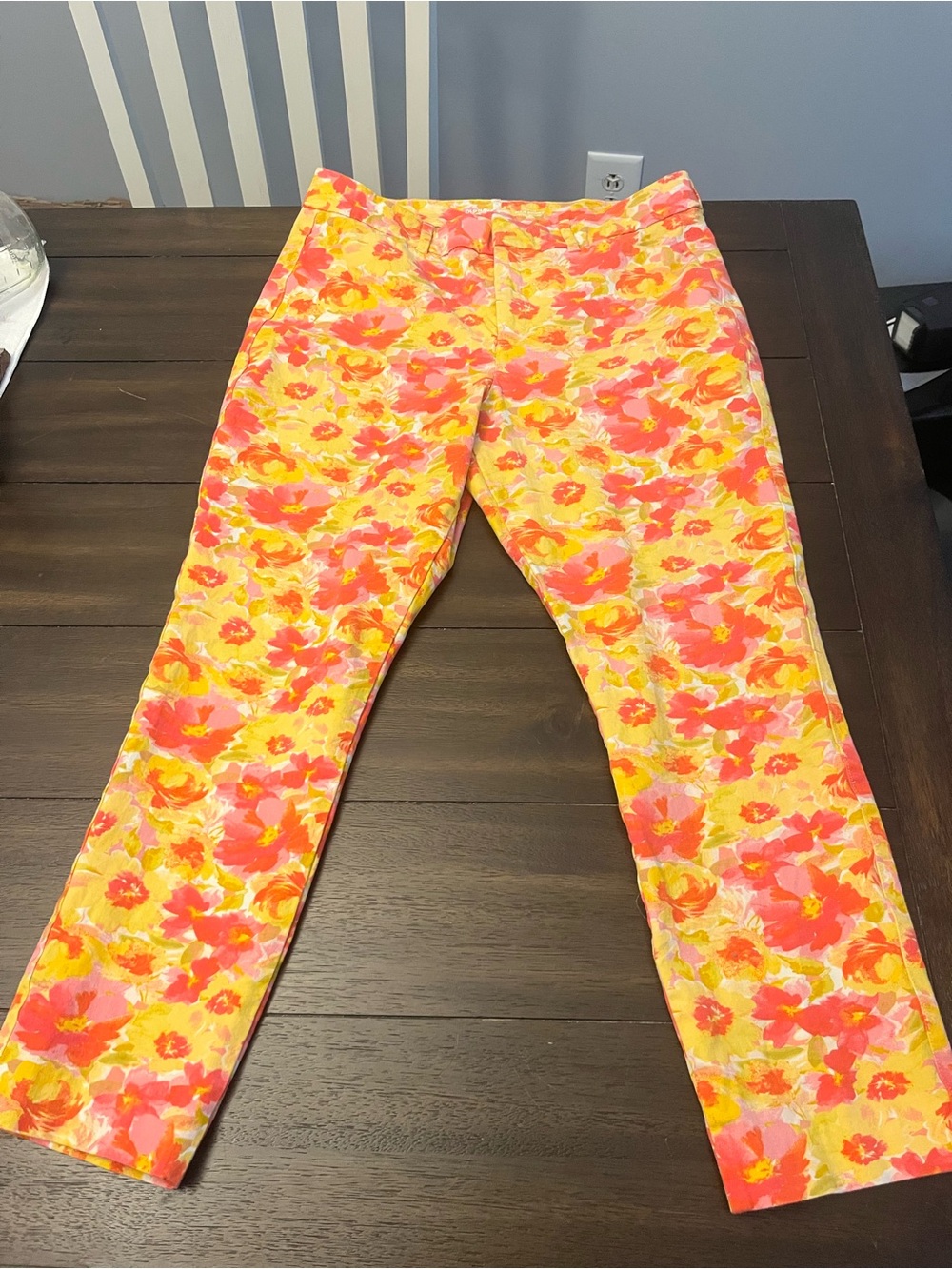 Old Navy Floral Pixie Skinny Shorts in Coral, Yellow and Pink